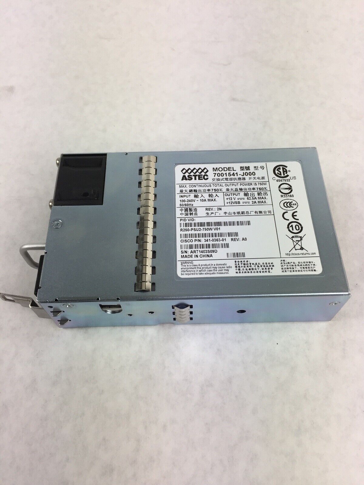 Astec 7001541-J000 750W Power Supply 341-0363-01