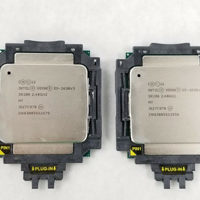 Matching Pair Intel Xeon E5-2630 V3 CPU 8-Core 2.4GHz SR206 20MB 85W LGA 2011-3