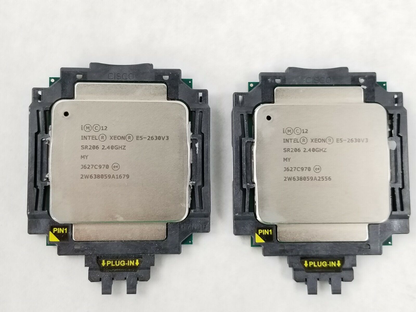 Matching Pair Intel Xeon E5-2630 V3 CPU 8-Core 2.4GHz SR206 20MB 85W LGA 2011-3