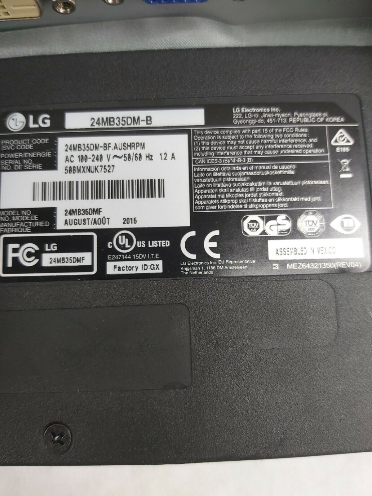 LG 24MB35DM-B 24" LED LCD Monitor - 16:9 - 5 Ms Grade B Power Cord Included