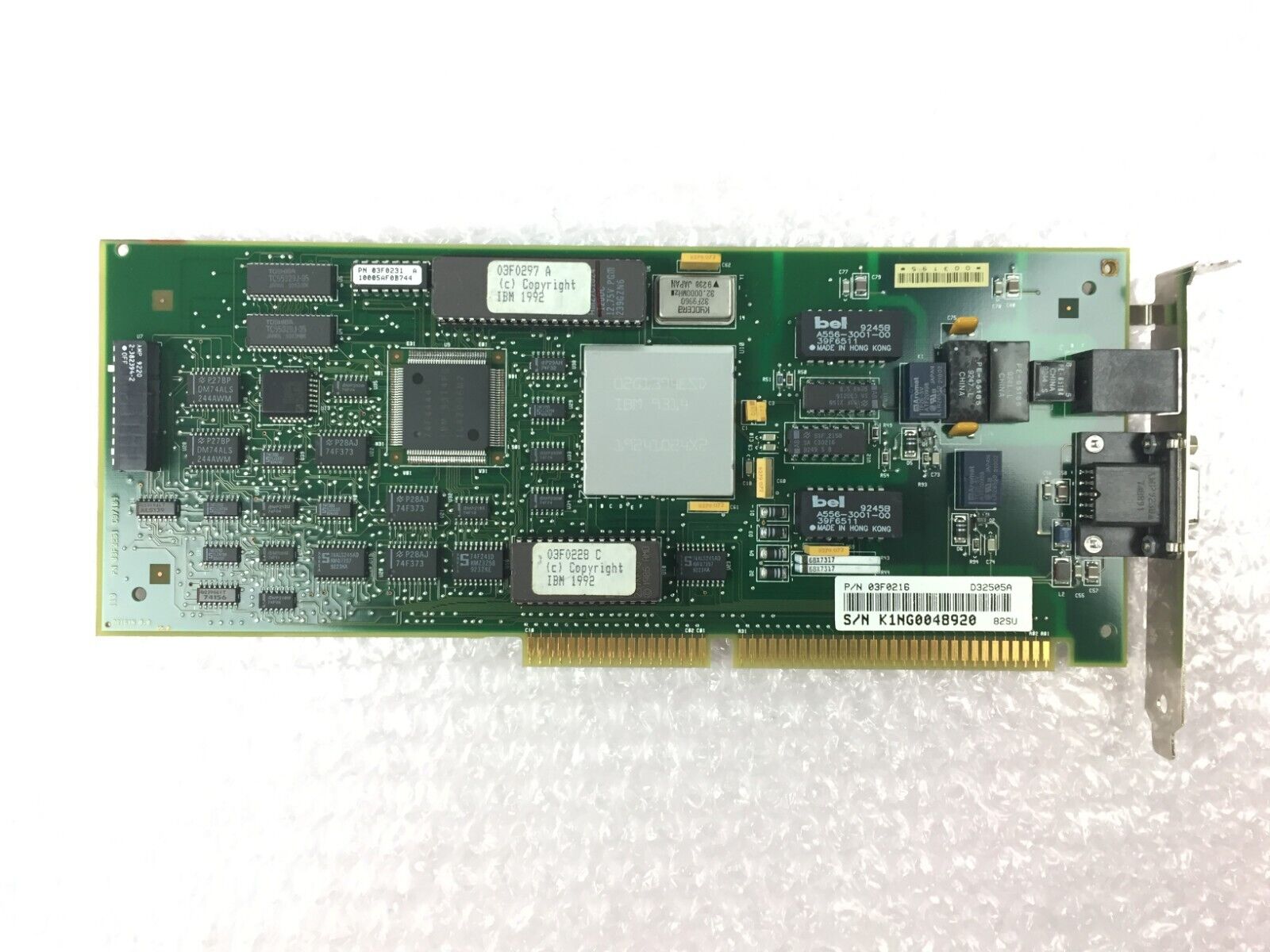 IBM 03F0216 ISA 16 BIT 16/4  Token Ring Adapter