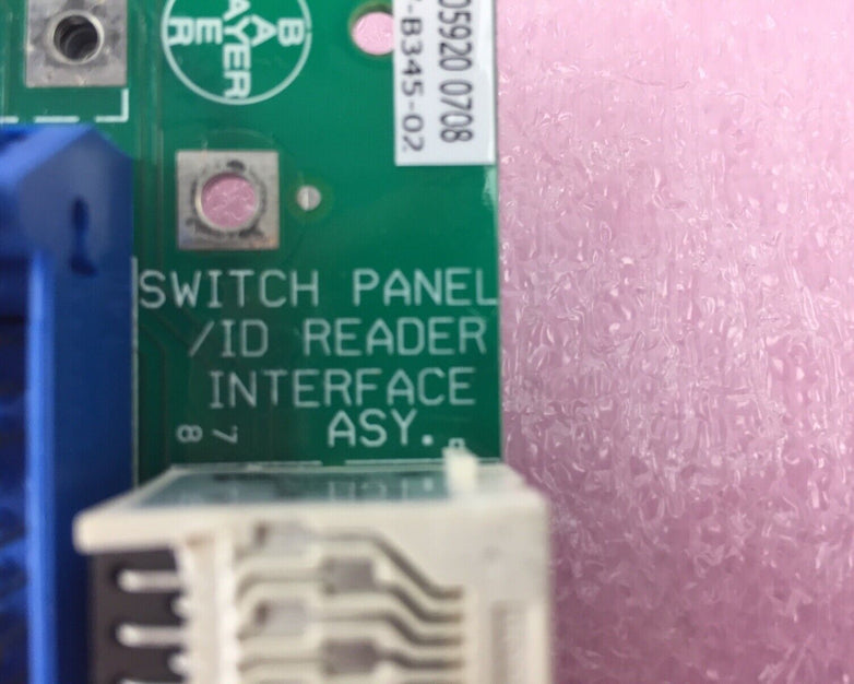 Bayer Switch Panel ID Reader Interface Assy Board 067-B345-02H