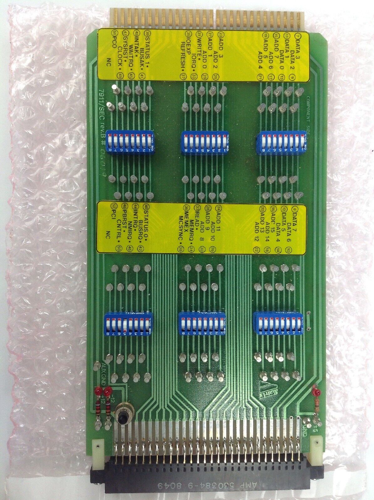 Ace P 2VO 311 Circuit Board 7911/SEC Rev B 06019 Connector Amp 530384-9 8049