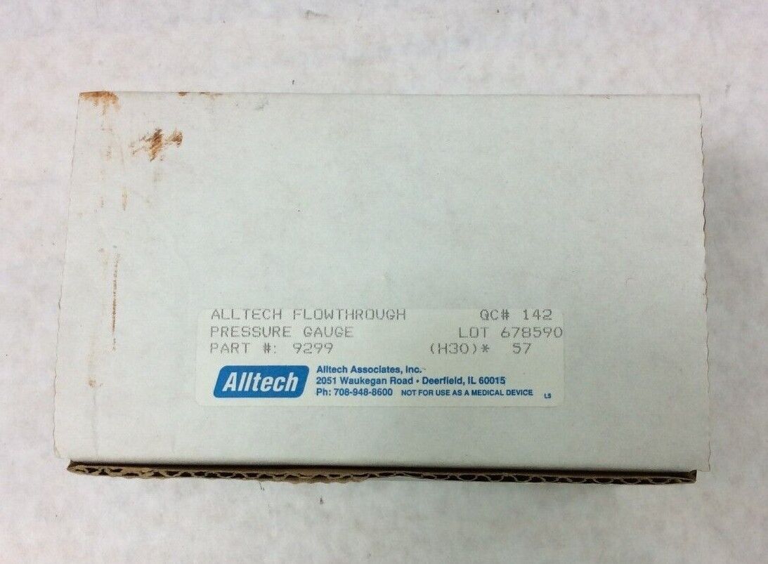 Alltech 9299 Flowthrough Pressure Gauge 6000 PSI