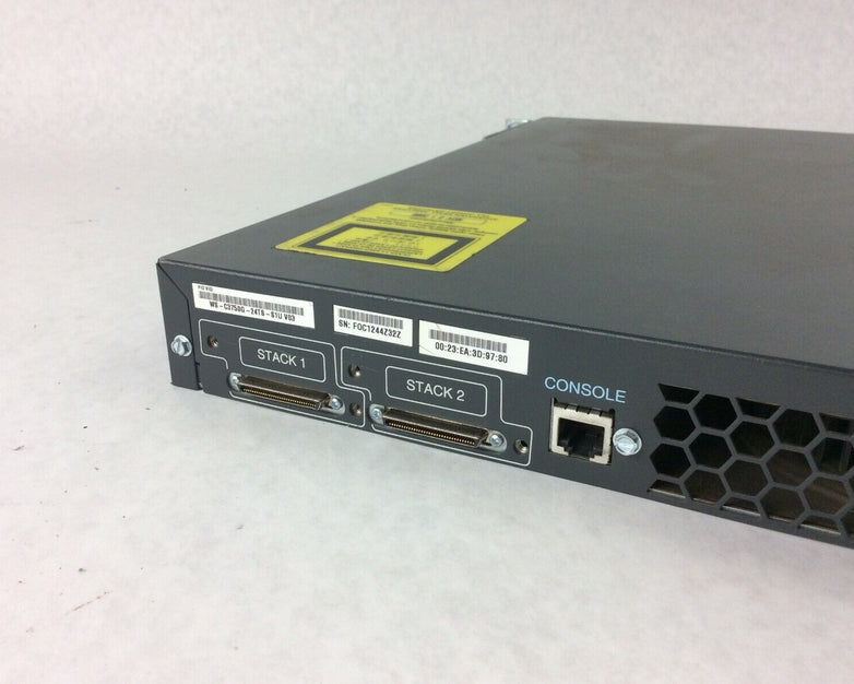 Cisco Catalyst WS-C3750G-24TS-S1U 24 Port Gigabit Network Switch