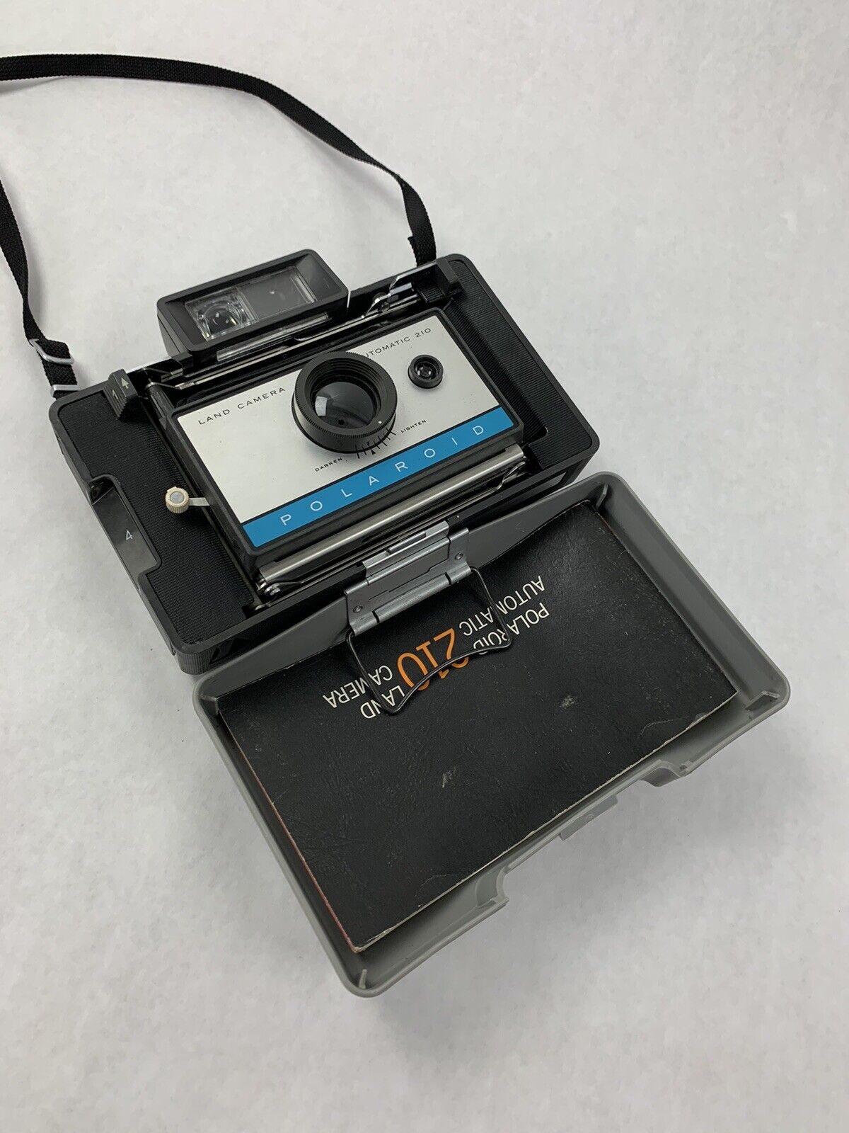 Vintage Polaroid Automatic 210 Land Camera with Case and Manual
