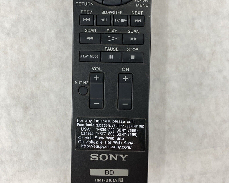 Sony RMT-B101A Genuine Remote Control for Blu-Ray Player BDPS300 BDPS301 BDPS500