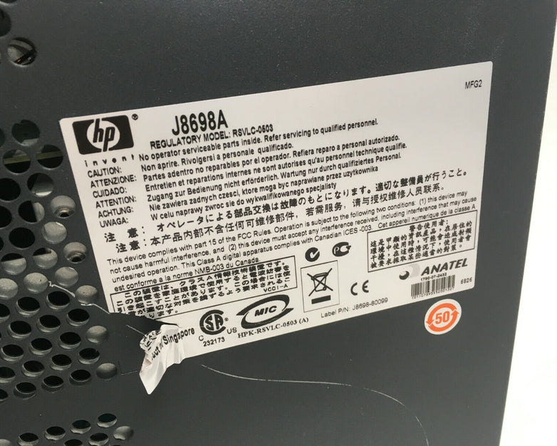 HP J8726A w/ 6 J8702A Modules + J8698A ProCurve Switch 5412 + J8705A Gig-T