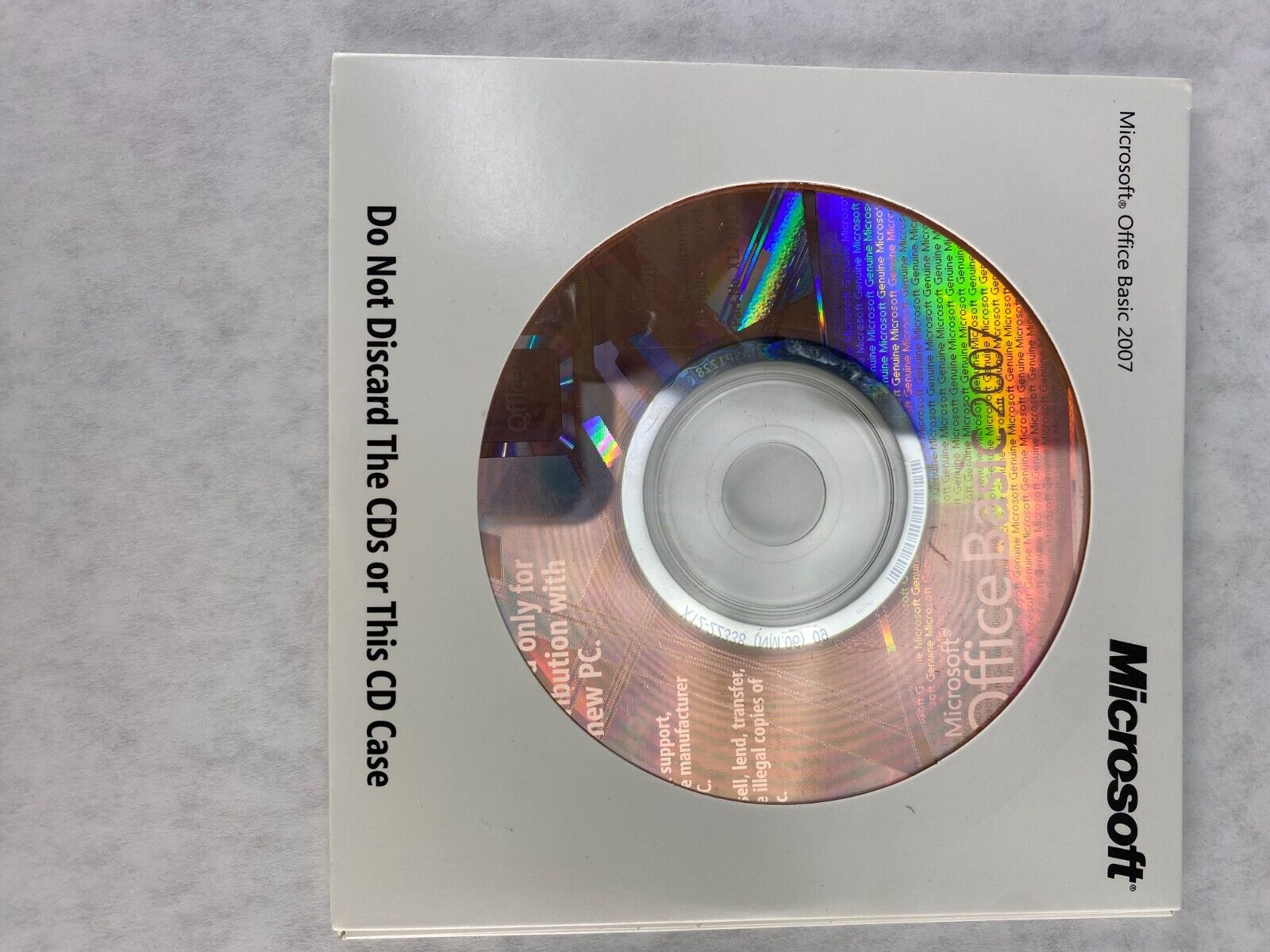 Microsoft Office 2007 Basic Edition BE UNSEALED English for Dell 0YY660 Windows