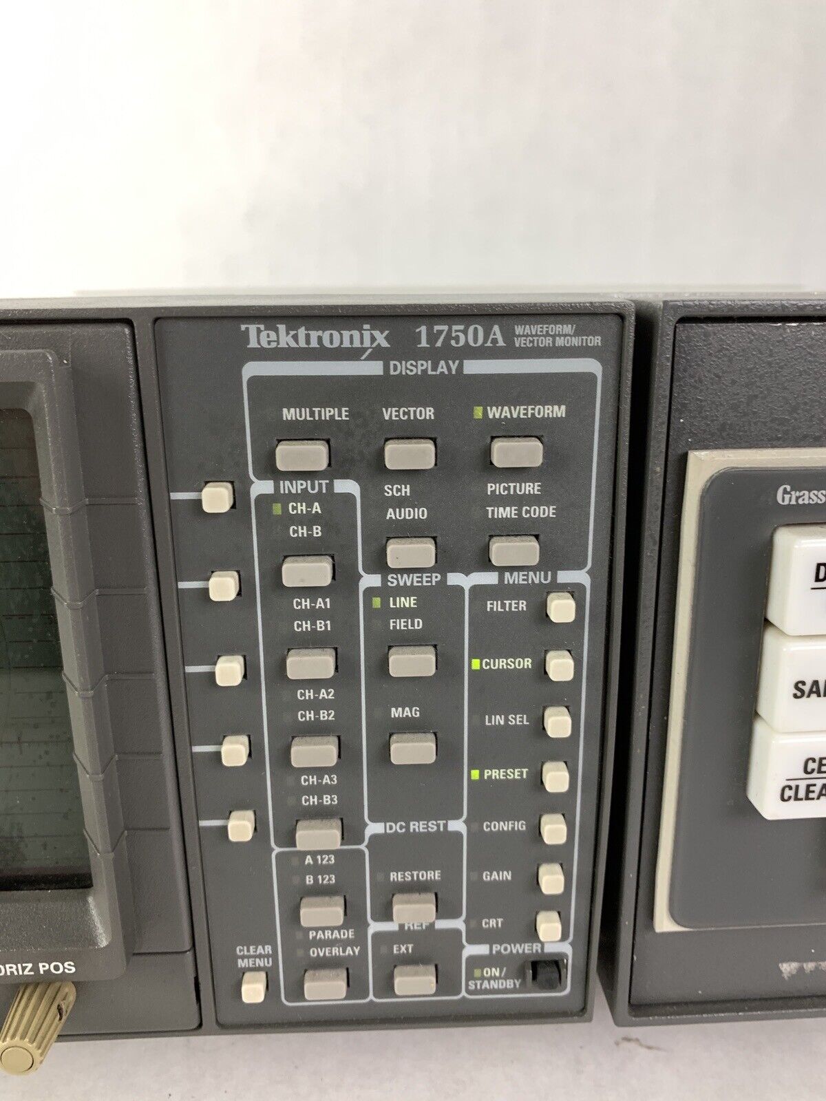 Tektronix 1750A Waveform Vector Monitor Power Tested for Parts and Repair