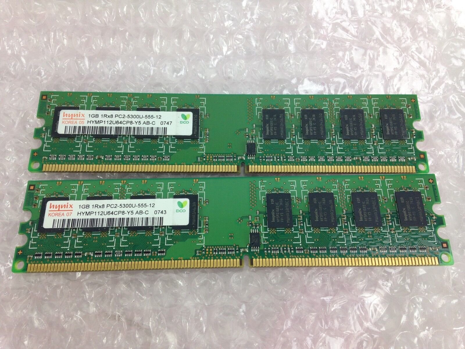 Hynix HYMP112U64CP8-Y5 2x1Gb=2Gb PC2-5300 667Mhz DDR2 Desktop Memory RAM