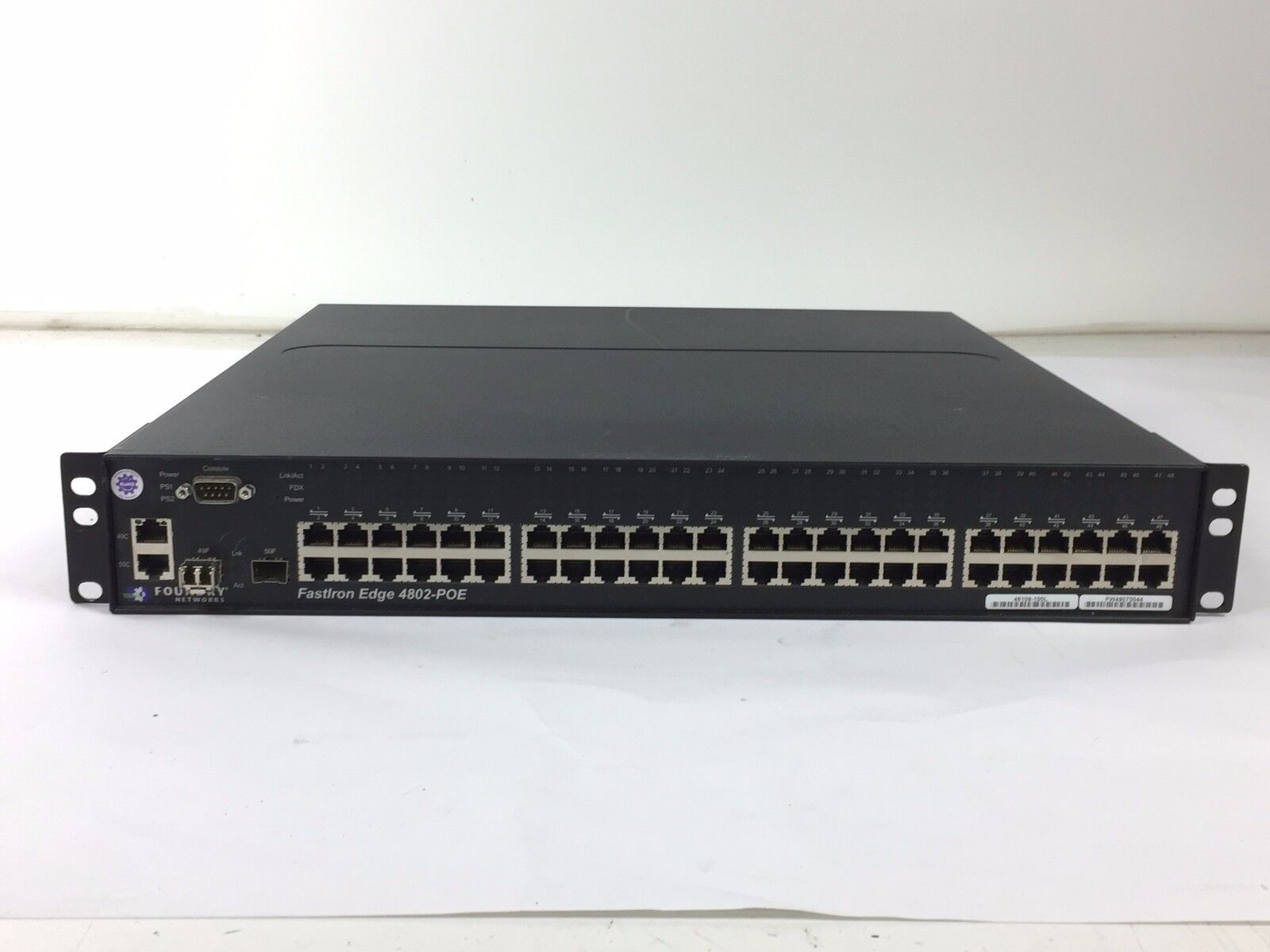 Foundry Networks FastIron Edge 4802-POE 48 Port Managed Network Switch