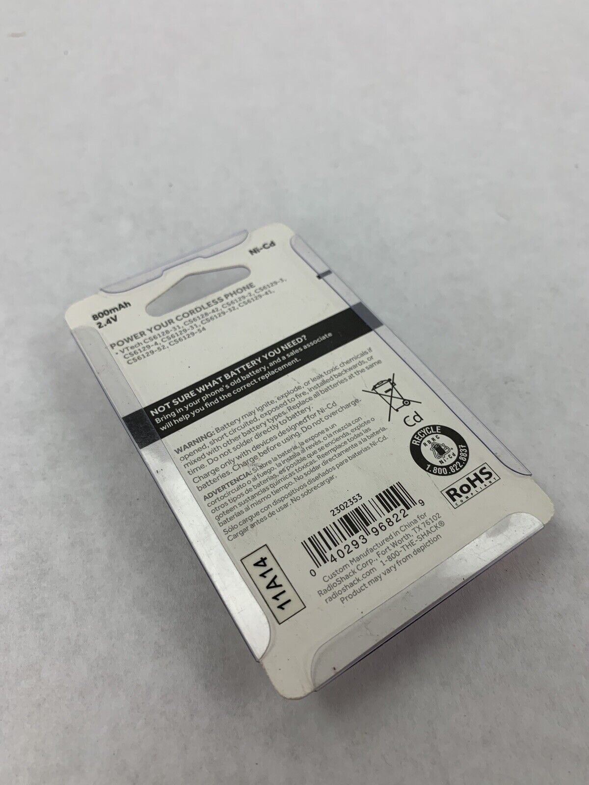 New OEM RadioShack 2.4V 800mAh Ni-MH Cordless Phone Battery 2302353