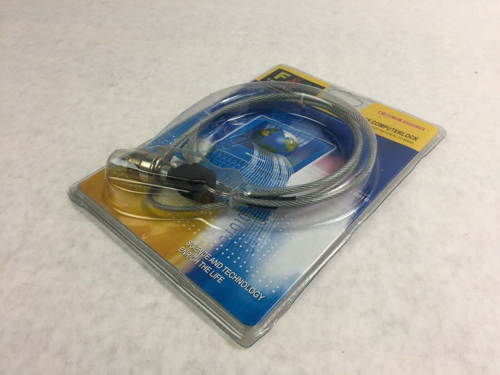 F & K Technology Notebook Computer Cable  Key Lock   New  Factory Sealed Package