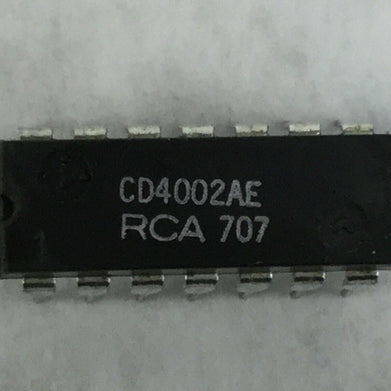 Genuine RCA CD4002AE Integrated Circuit  14 Pin Dip  Lot of 5