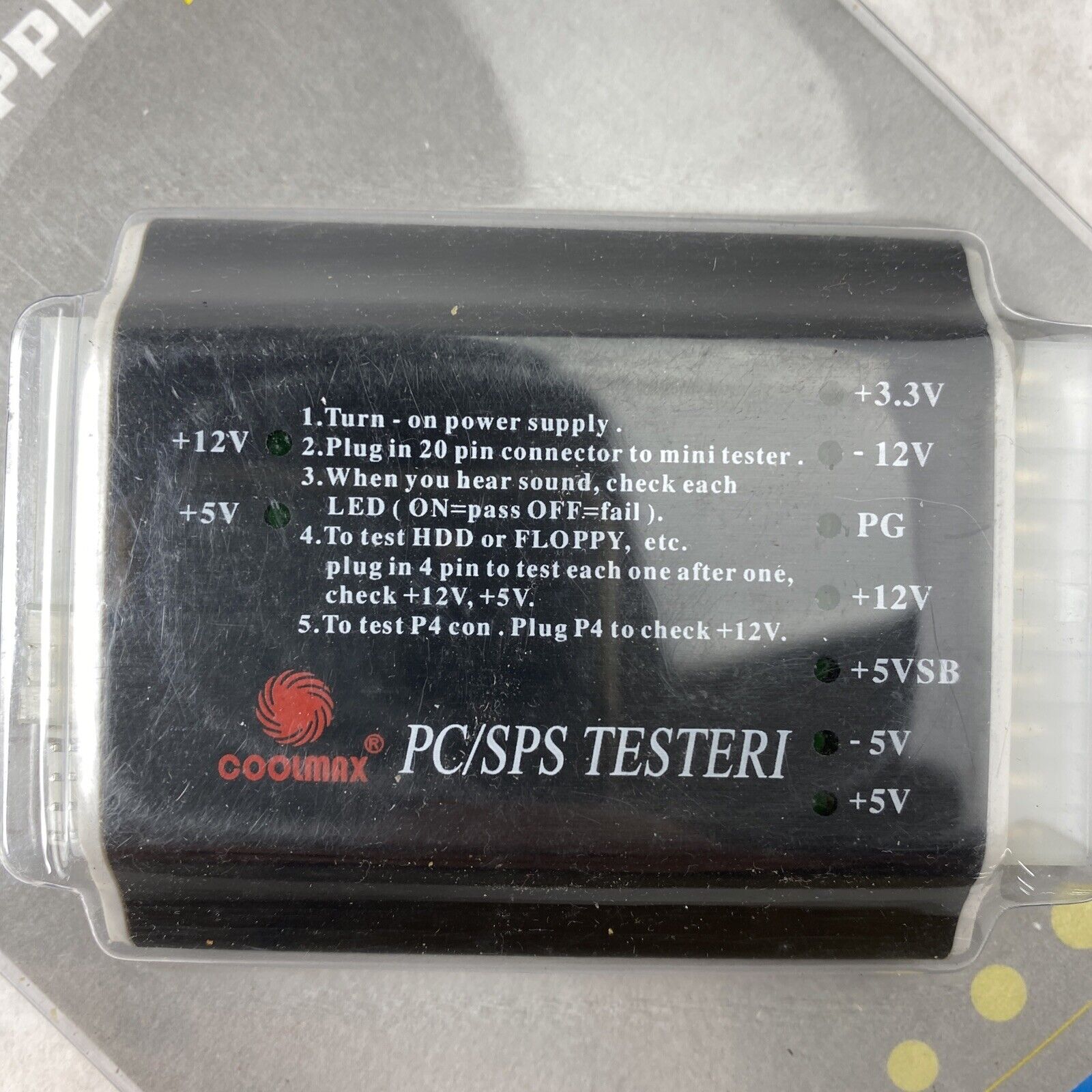 Coolmax PS-101 20 Pin Power Supply Tester