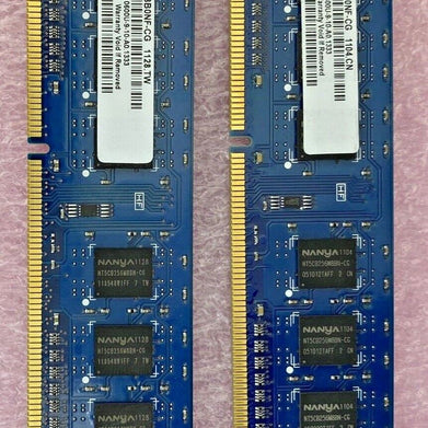 2x 2GB Nanya NT2GC64B88B0NF-CG PC3-10600 1Rx8 1333MHz SDRAM memory