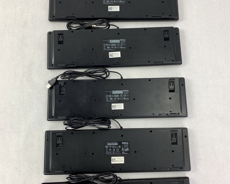 Lot of 5 Genuine Dell KB1421 0N242F L30U Quiet Slim Black USB Keyboard