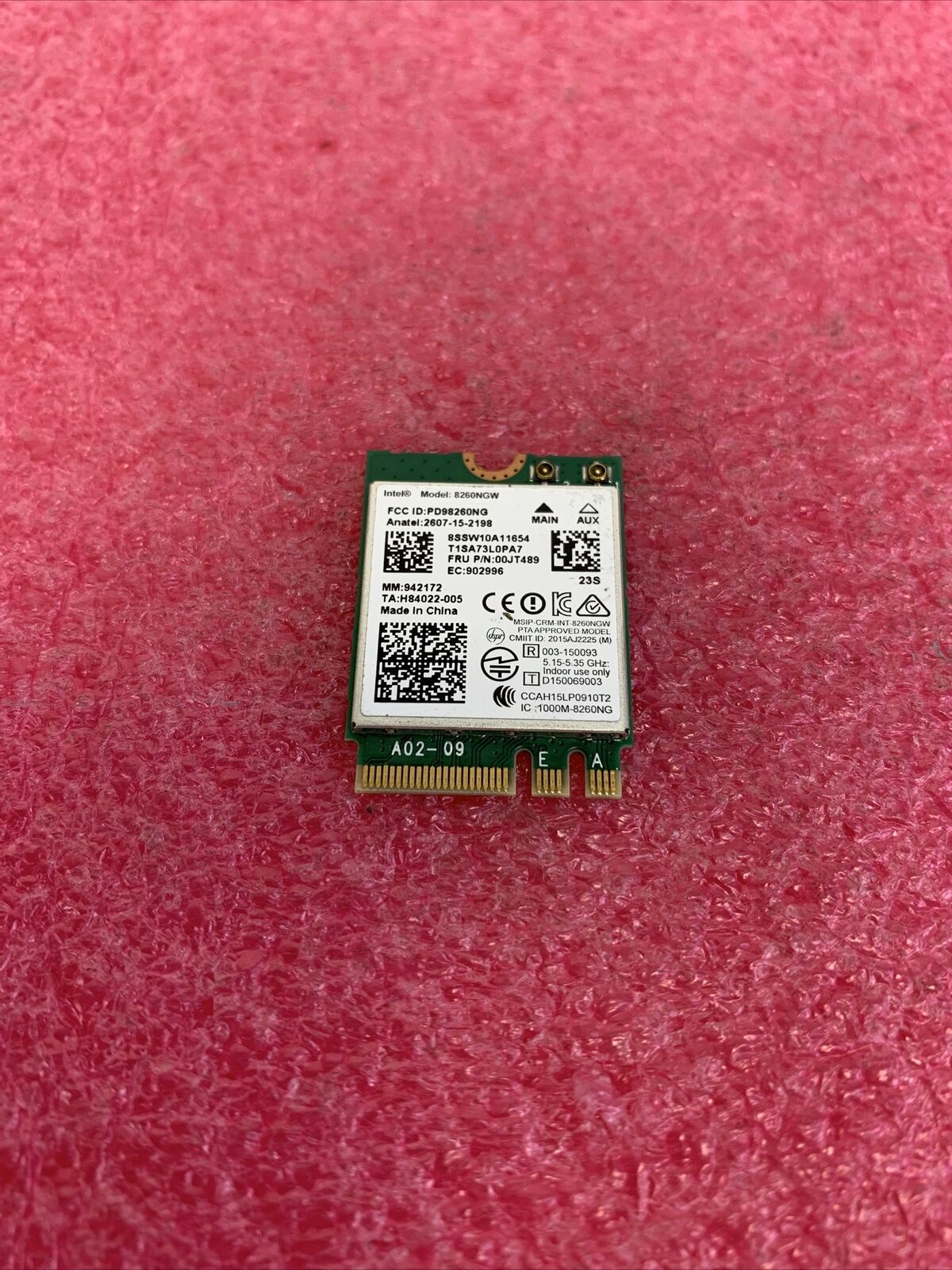 Intel 8260NGW Dual Band Wireless-AC Bluetooth WiFi M.2 Card