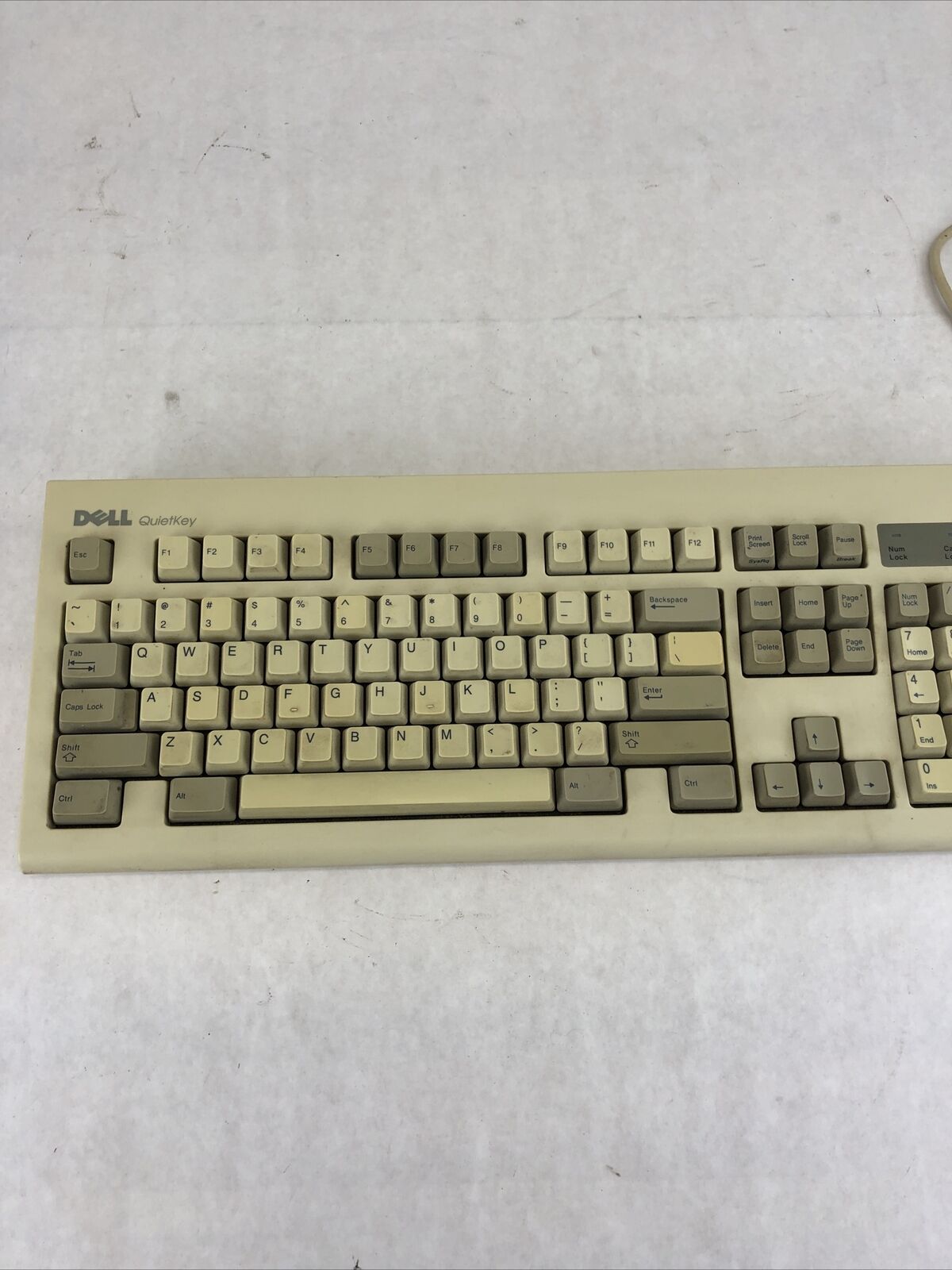 Vintage Dell Quietkey Computer Wired Keyboard SK-1000REW
