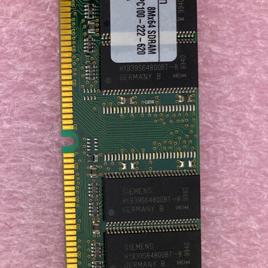 64MB Infineon HYS64V8300GU-8-B 168p PC100 CL2 100MHz 8Mx64 DIMM SDRAM USAmade