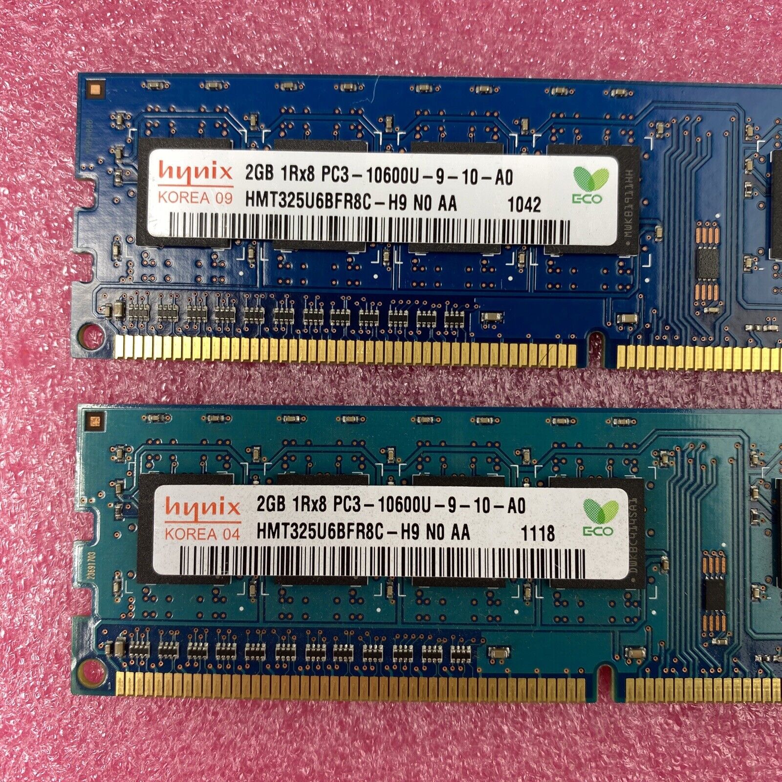 Lot( 2 ) 2GB Hynix HMT325U6BFR8C-H9 PC3-10600U UBDIMM 1333MHz DDR3 SDRAM
