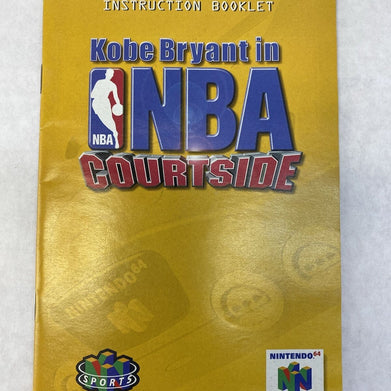Kobe Bryant In NBA Courtside Nintendo 64 1998 Instruction Booklet Manual ONLY