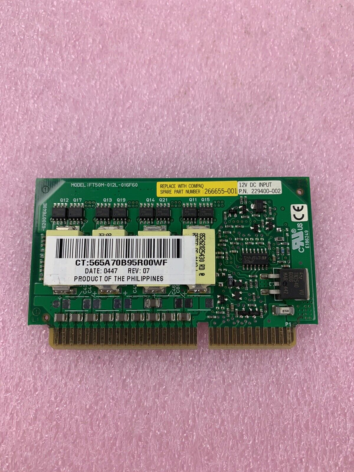 HP Proliant FT50M-012L-016F60 VRM Voltage Regulator Module 229400-002