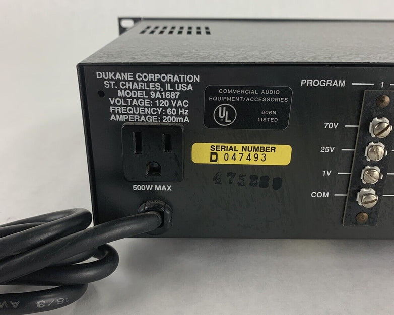 Dukane 9A1687 Amplified Panel Power Tested