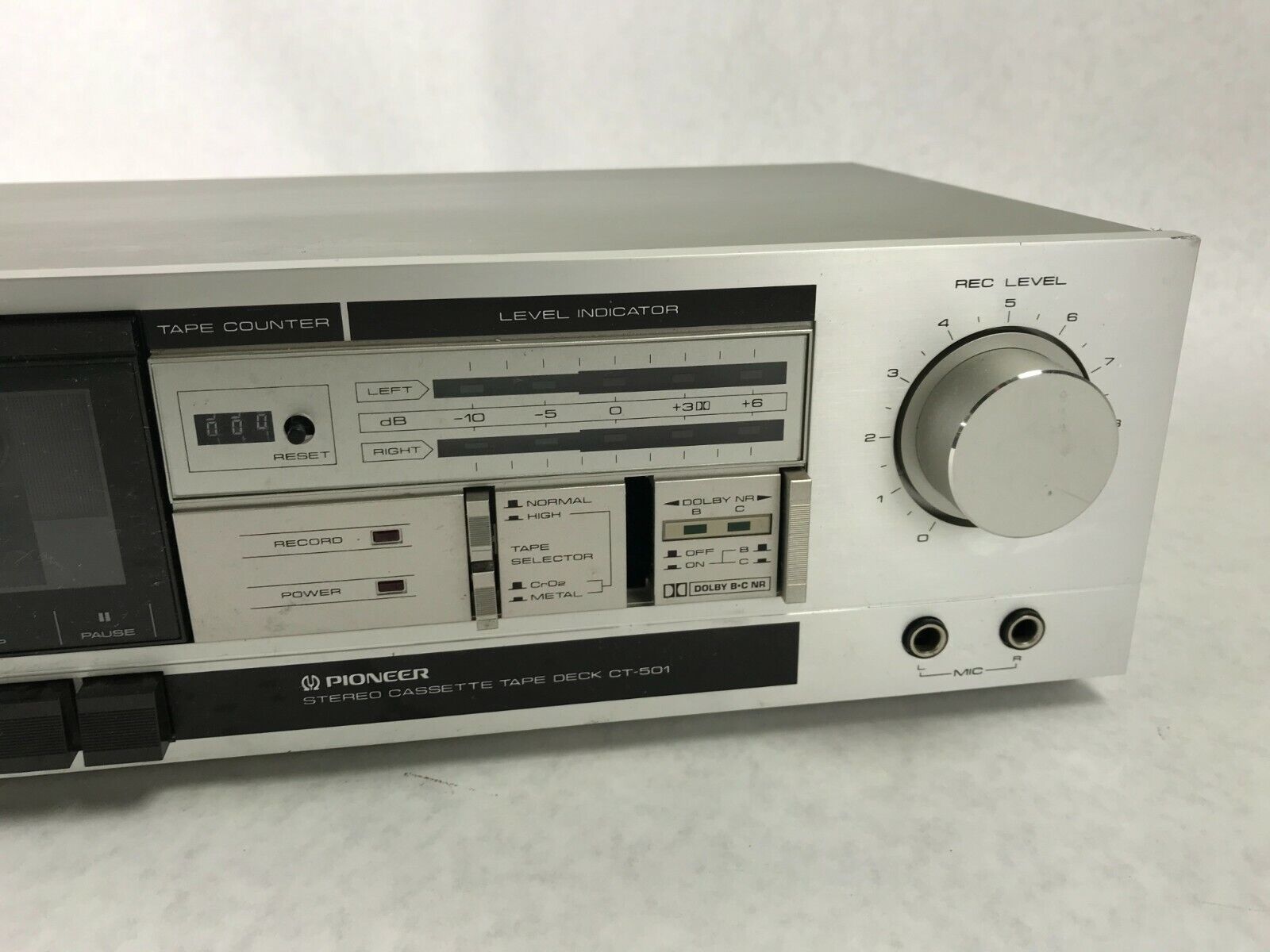 Vintage Pioneer CT-501 Cassette Deck - Parts or Repair