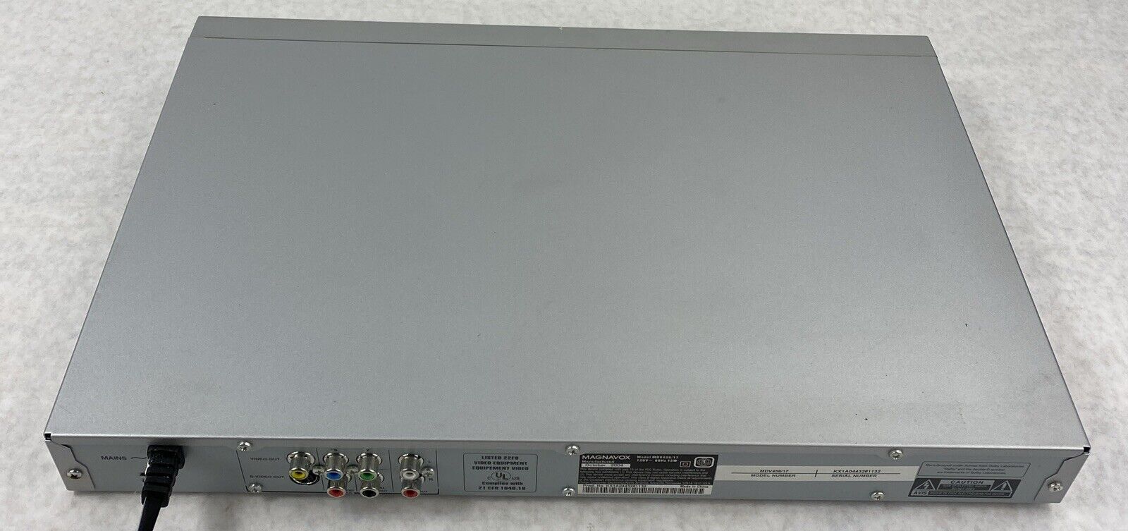 Magnavox MDV45817 DVD Player with Remote + Cables TESTED