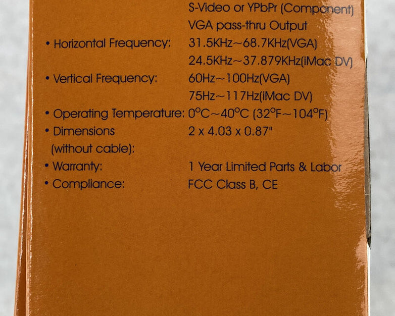 AVerMedia QuickPlay PC VGA Dsub to TV S-Video RCA Converter UNTESTED