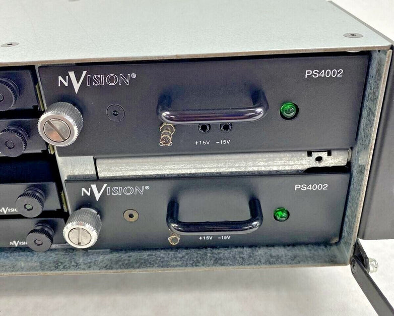 NVision 1 NV4002 case + 2 PS4002 power supplies + 8 DA4010 AES Fanout boards
