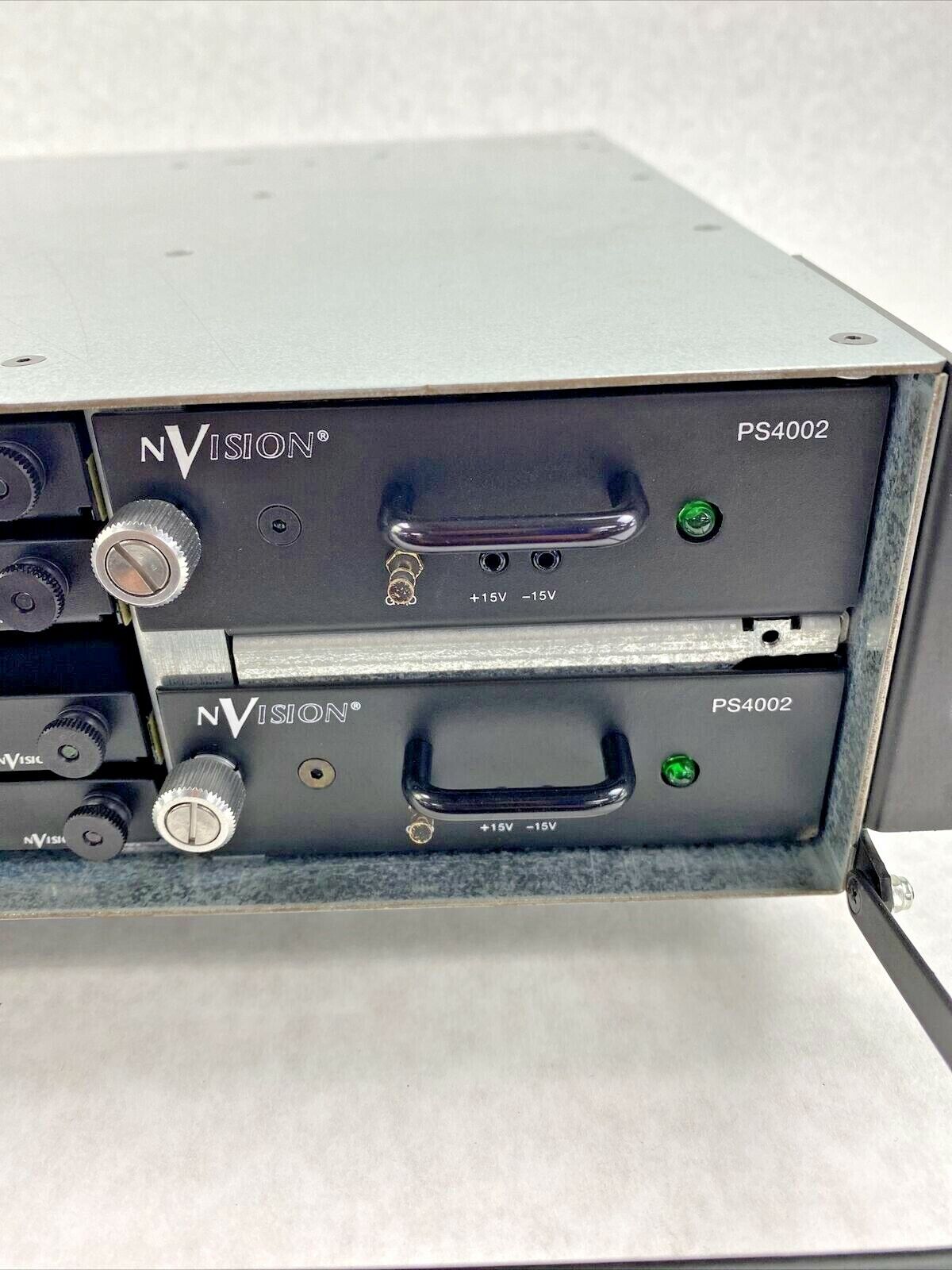 NVision 1 NV4002 case + 2 PS4002 power supplies + 8 DA4010 AES Fanout boards