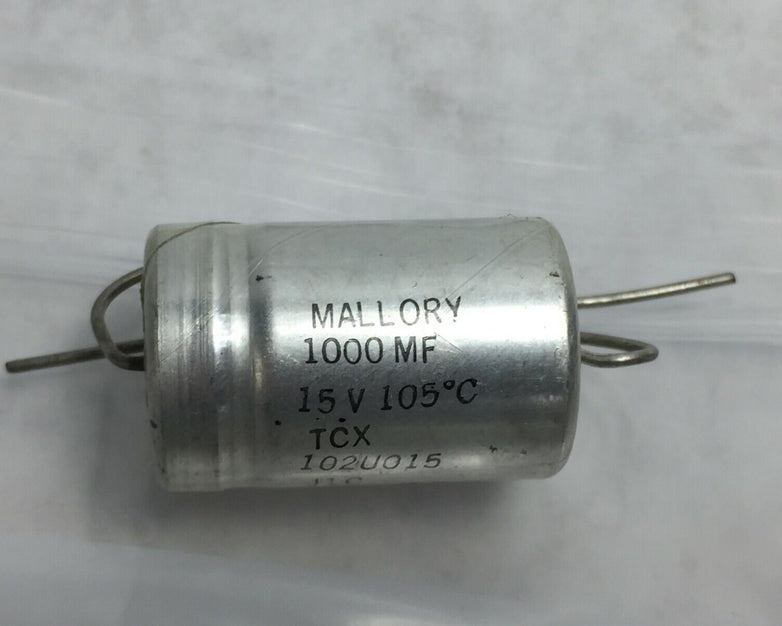 NOS Mallory Capacitor TCX102U015J1C  1000uF 15VDC   Lot of 8