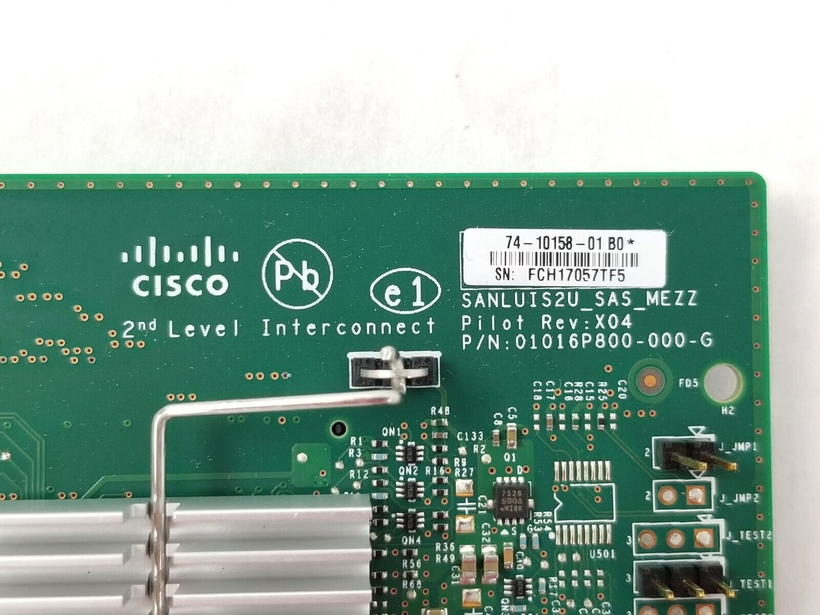 Cisco 74-10158-01 Dual Port SAS Raid Controller Mezzanine Card for C240 M3