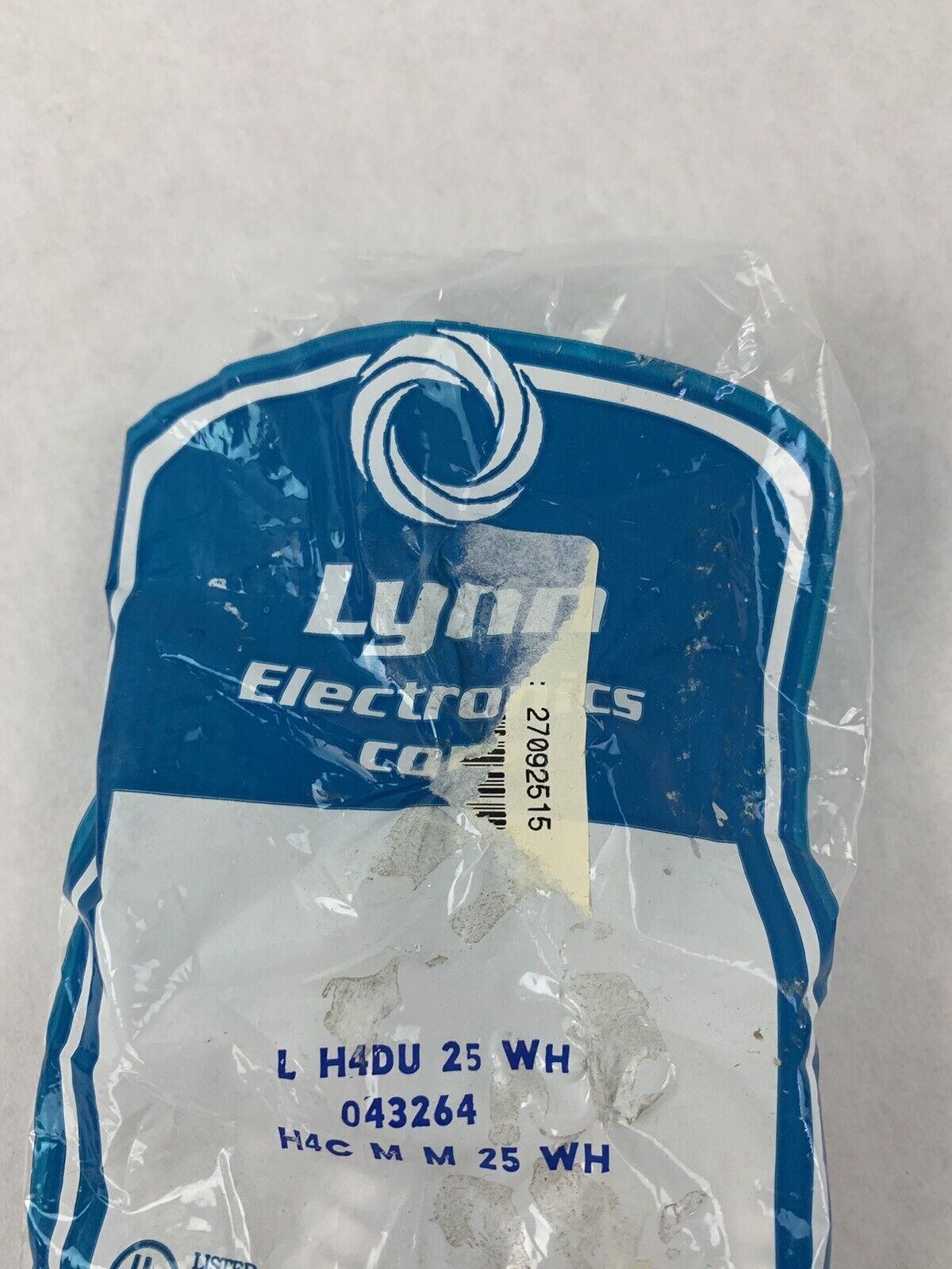 Lynn Bright White Handset Phone Cord Receiver Curly Coil L H4DU 25 WH