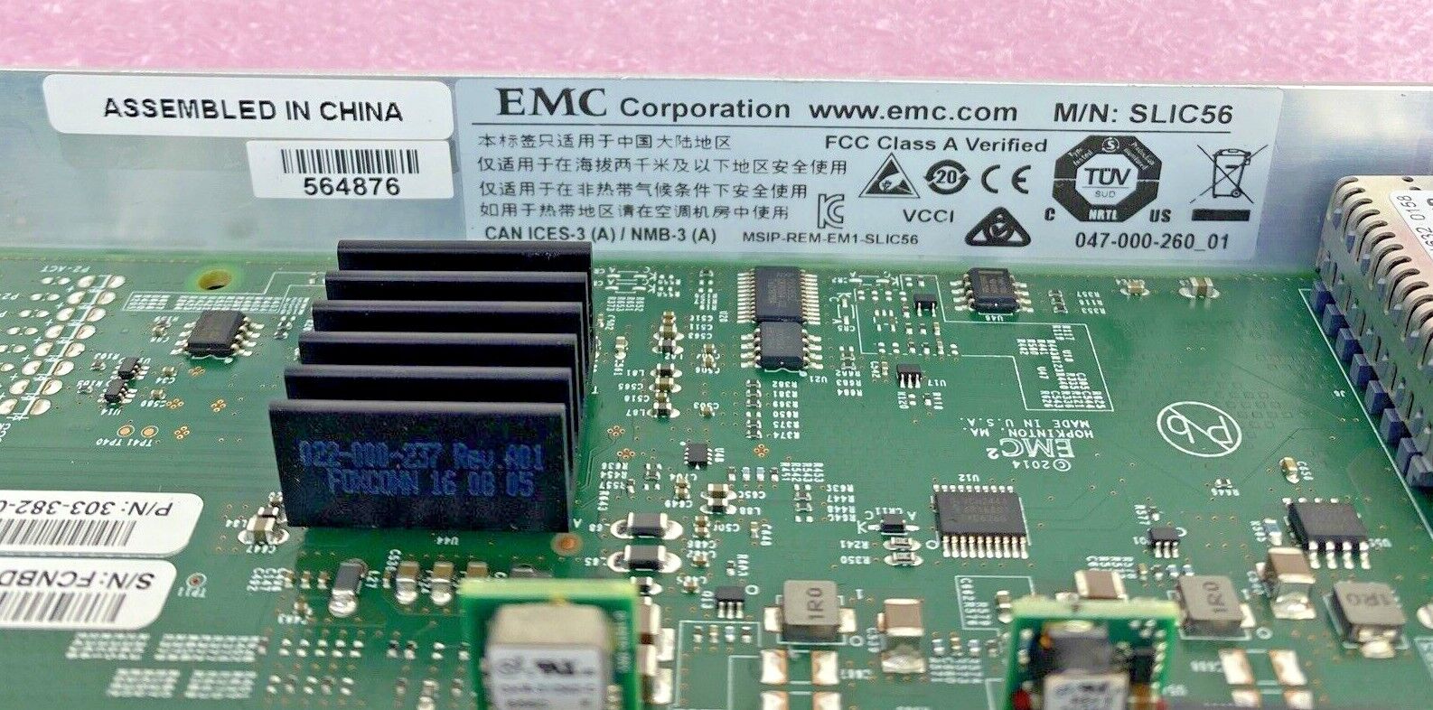 EMC Unity 303-382-000A-07 4-Port TLA PCB 1GbE Ethernet I/O Module