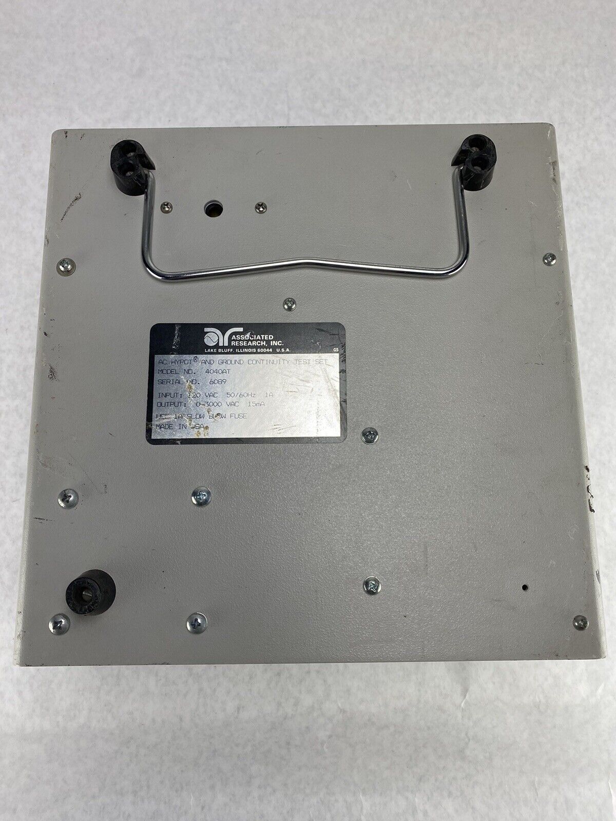 Associated Research 4040AT AC/DC Hypot Ground Continuity Test Set SOLD AS IS