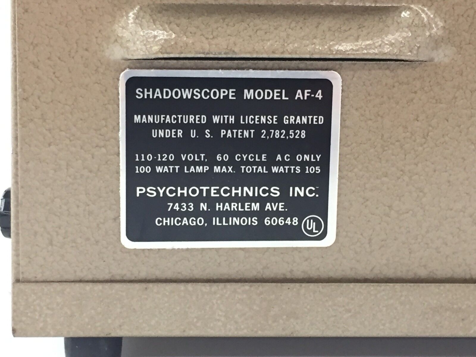 Psychotechnics Shadowscope Model AF-4