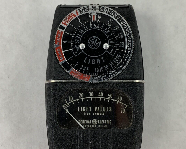 Vintage General Electric Exposure Meter 8DW58Y4 Light Values Photography Tested