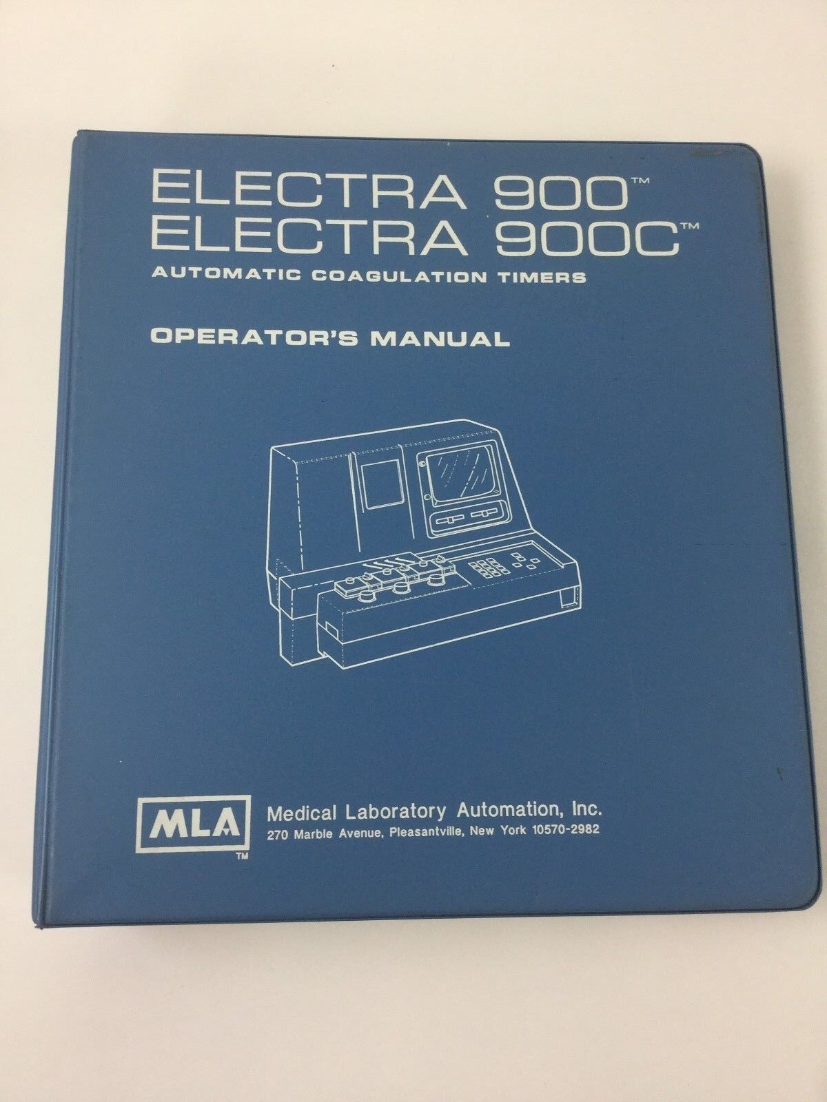 Medical Laboratory Operators Manual for Electra 900 and 900C