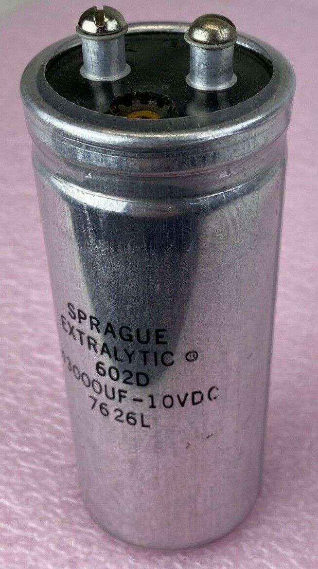 Sprague 7626L Extralytic 602D 43000uF 10VDC Aluminum capacitor