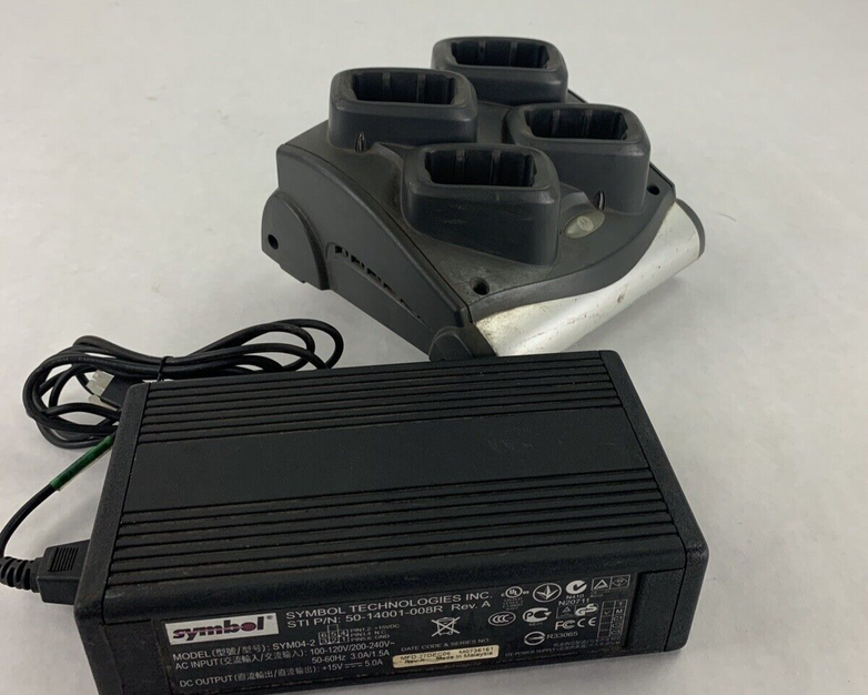 Symbol Motorola SAC9000-4000R 4 Bay Battery Charger w/ Power Supply