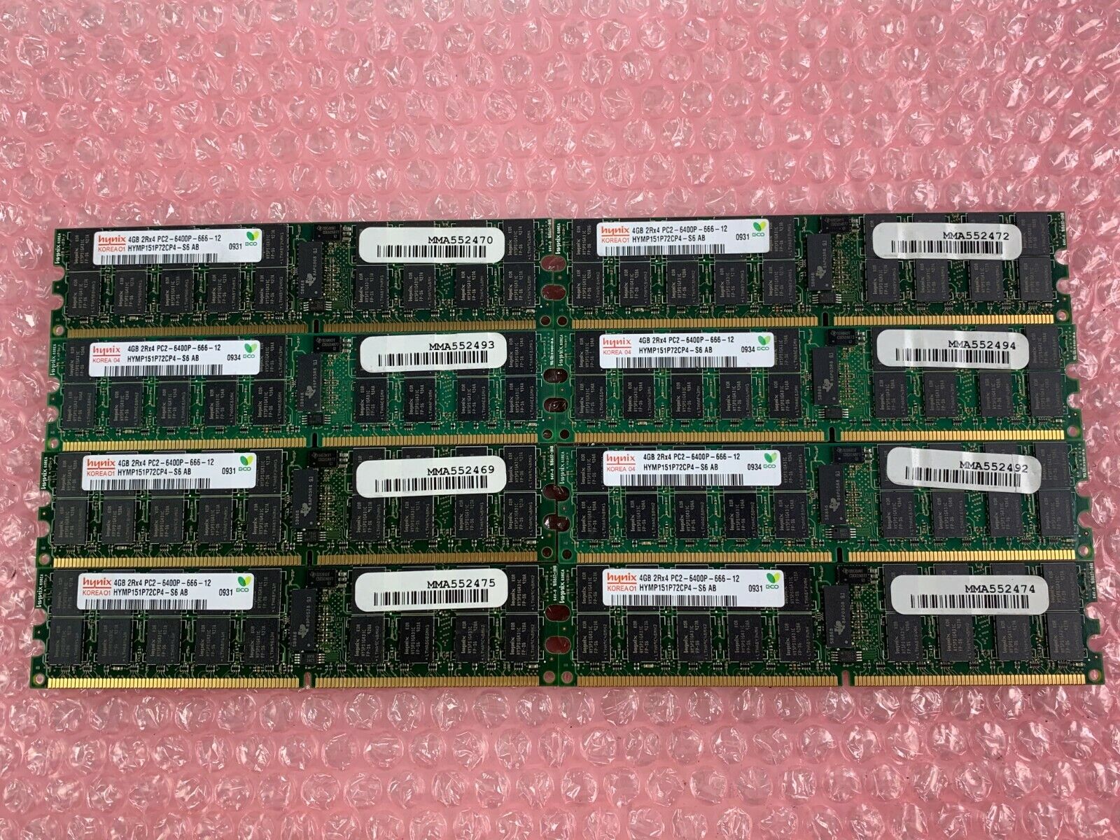 32GB Hynix 8x 4GB PC2-6400P-666-12 HYMP151P72CP4-S6 Server RAM Memory