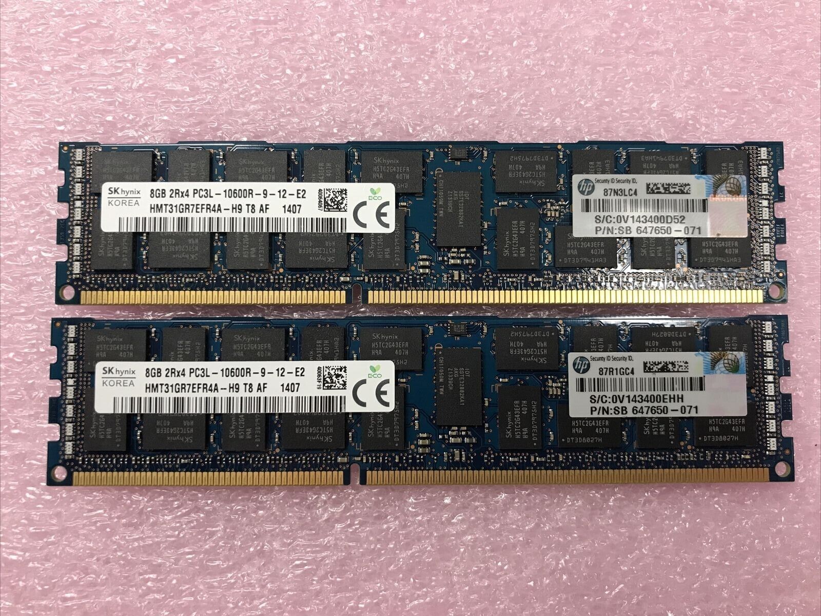 Hynix 16GB Kit 2x8GB 2Rx4 PC3L-10600R-9-12-E2 Ram HMT31GR7EFR4A-H9