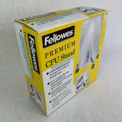 Fellowes Premium Steel Desktop Computer CPU Stand  6"- 9" with Wheels