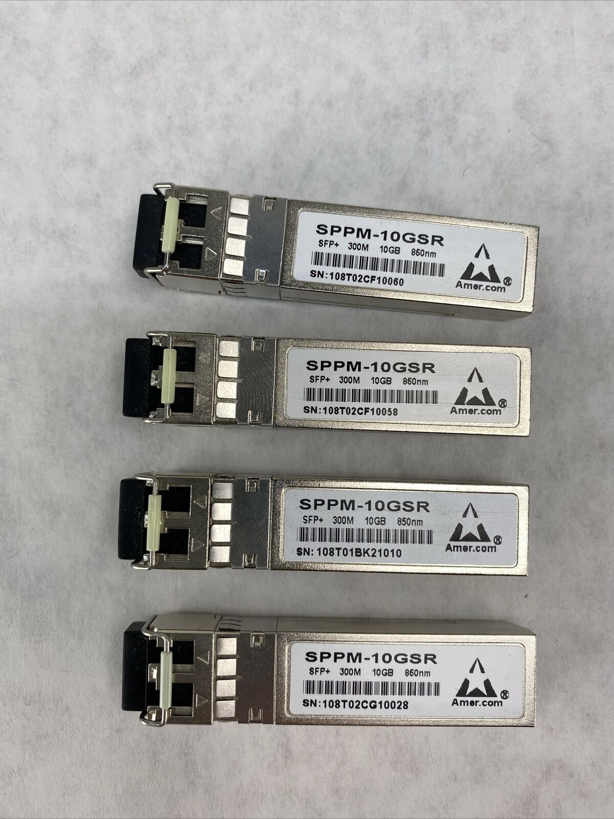 Lot( 4 ) Amer SPPM-10GSR SFP+ 300M 10GB 850nm Transceiver