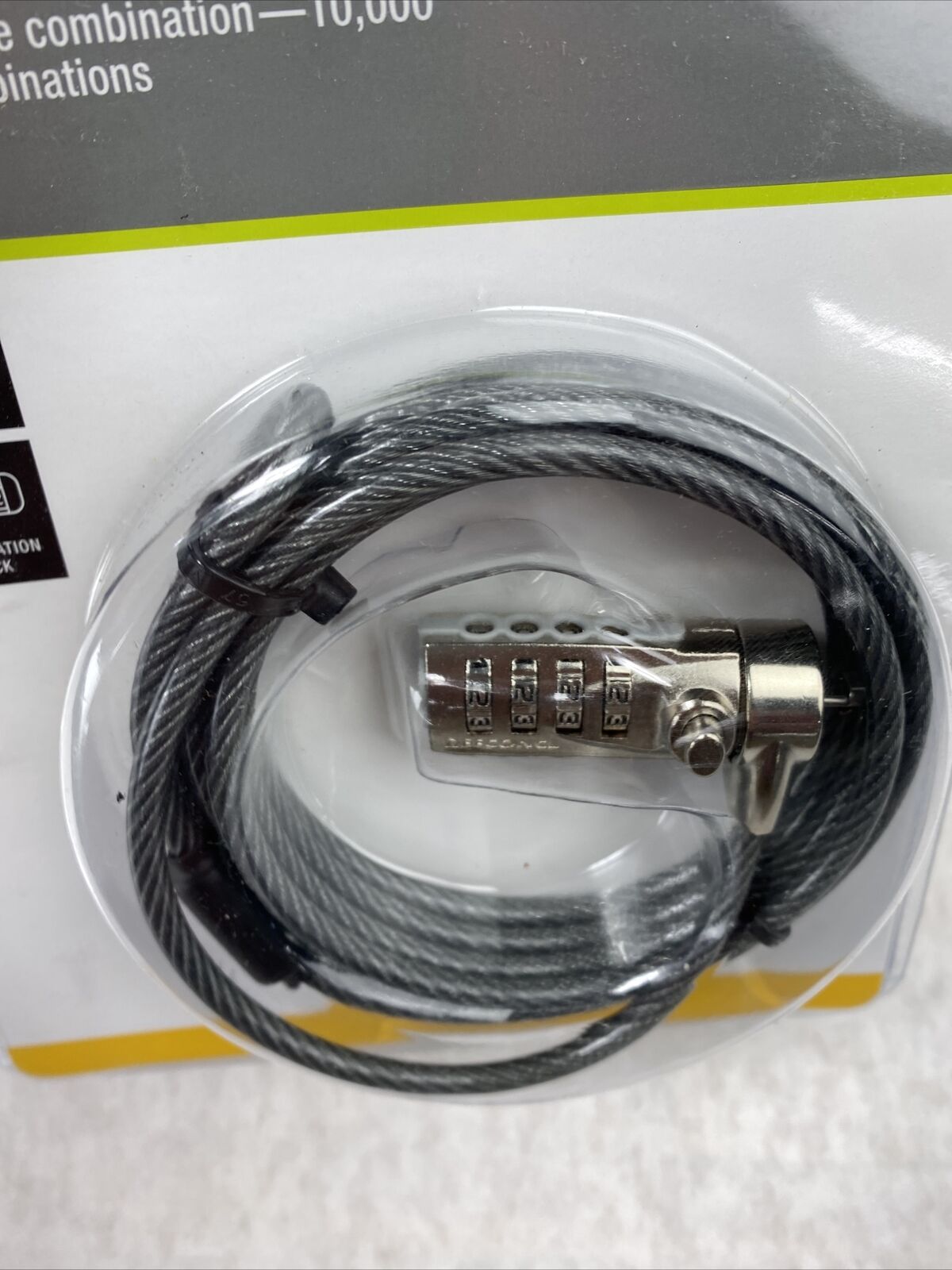 Targus PA410U Defcon CL Laptop Cable Combination Lock 6.5ft 0UC221