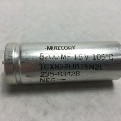 NOS  Mallory TCX822U015N2L 8200MF 15V  235-8342B   Lot of 7